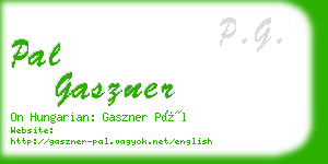 pal gaszner business card